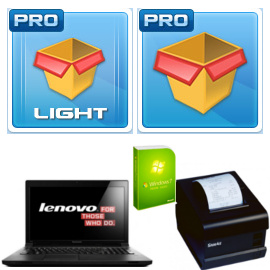 Решение Базовое на ноутбуке для автоматизации учета - ПО от Microinvest, Windows, ноутбук Lenovo, принтер чеков Sams4x